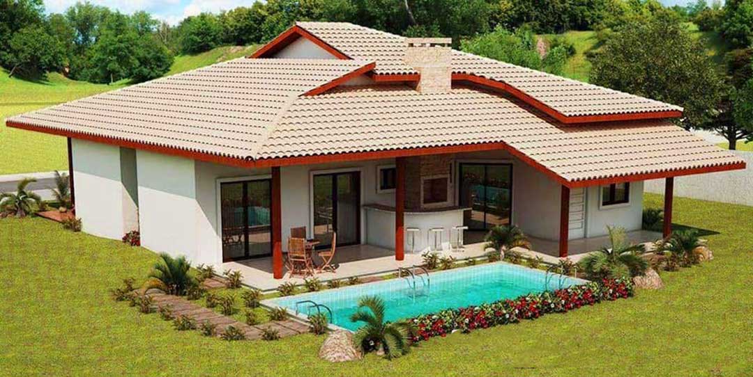 Casa Prefabricada Especial 1 Nivel 150m2 Teja y Piscina